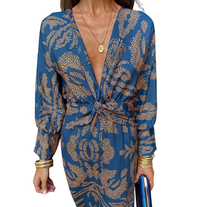 Robe Longue Manches Élégante et Colorée