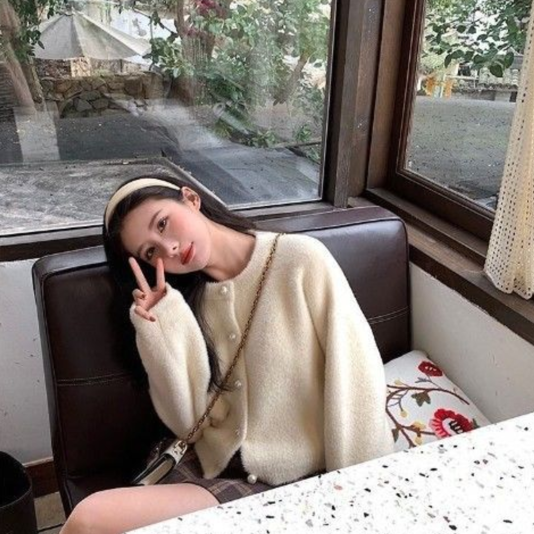 Cardigan Chaud et Doux pour Hiver en Cachemire