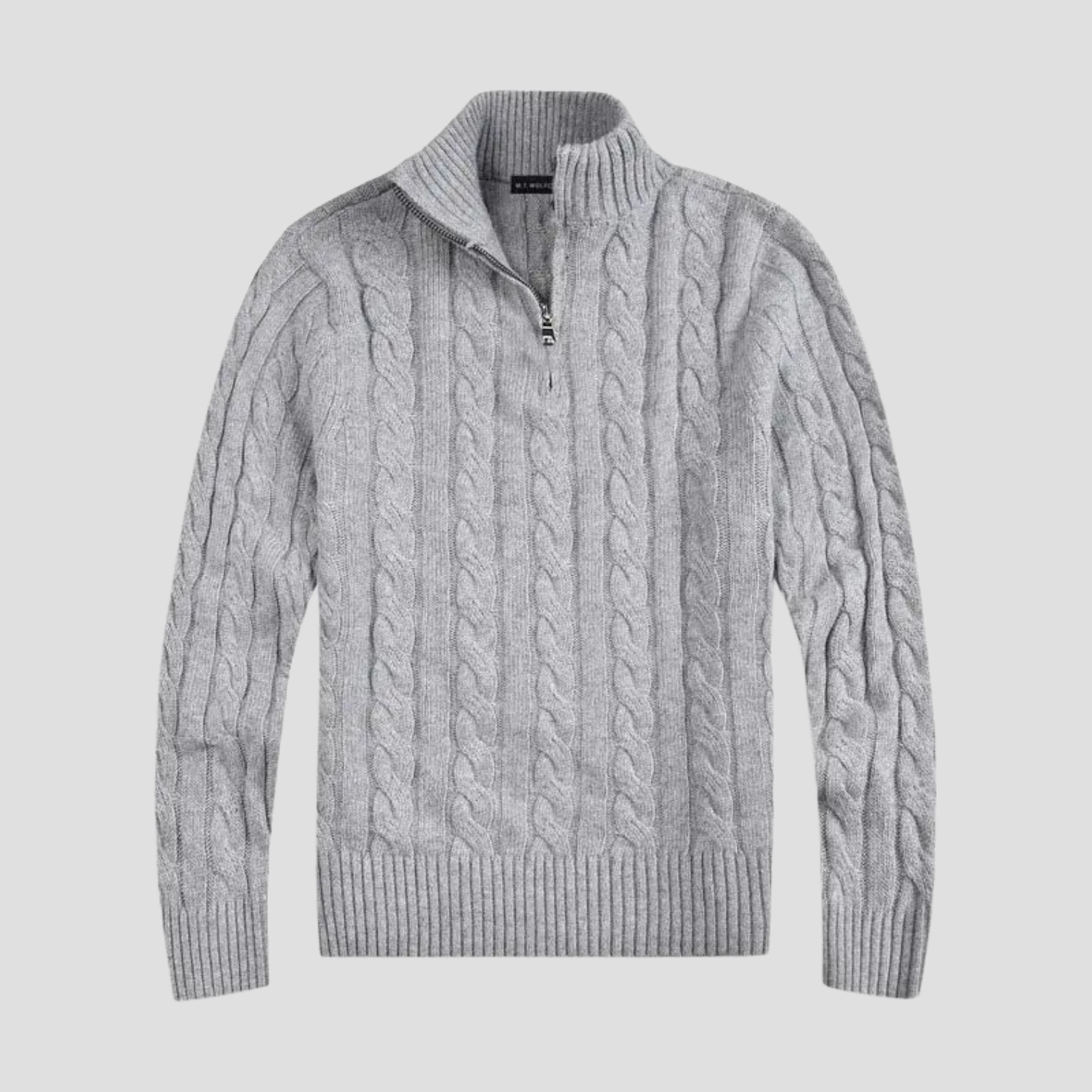 Pull Homme en Laine Gris Foncé Sport Chic - PanierRoyale