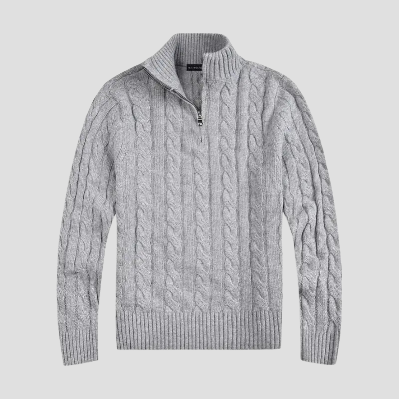 Pull Homme en Laine Gris Foncé Sport Chic - PanierRoyale