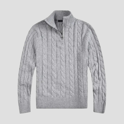 Pull Homme en Laine Gris Foncé Sport Chic - PanierRoyale