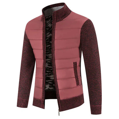 Veste en Maille Col Montant Éclair Zippée