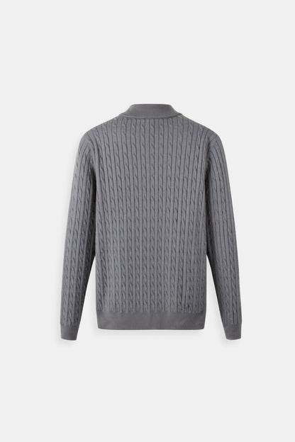 Pull à côtes zippé élégant pour homme