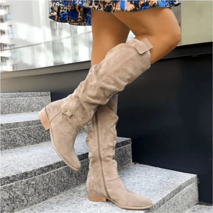 Bottes Femmes Hauts Talons à Lacets Chic