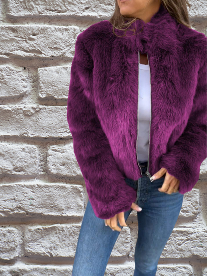 Veste Fausse Fourrure Chic et Élégante pour Femme