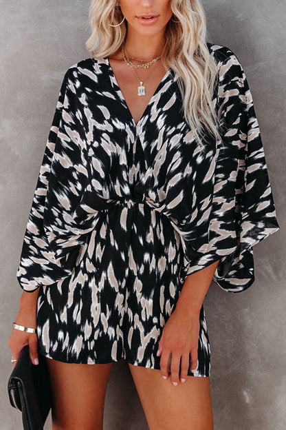 Robe Femme Noir et Blanc à Imprimé Chic Élégant - PanierRoyale