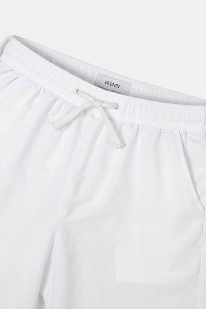 Pantalon de survêtement Homme Blanc avec Cordons de Serrage