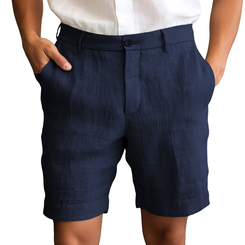 Pantalon Court Décontracté à Fermeture Éclair