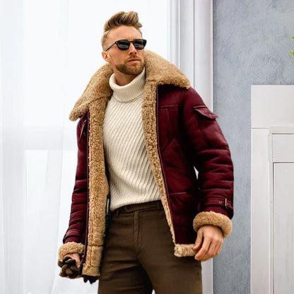 Veste Cuir Hiver Homme Élégante et Doublure Polaire - PanierRoyale