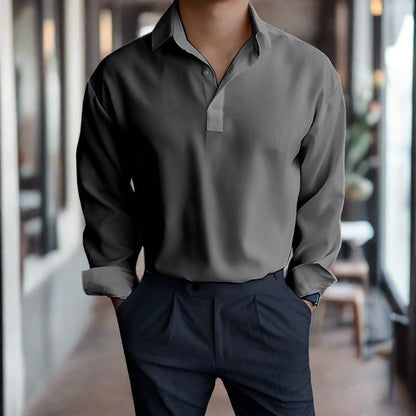 Polo Homme Manches Longues Élégant pour Quotidien