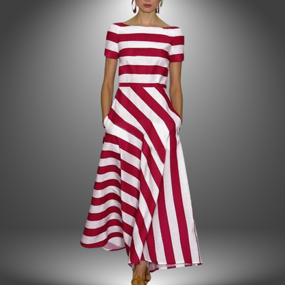 Robe Été Courte à Manches Courtes et Poches Latérales - PanierRoyale