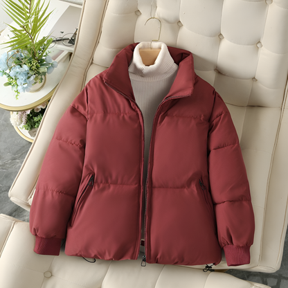 Veste Doudoune Féminine Hiver Matelassée Col Montant