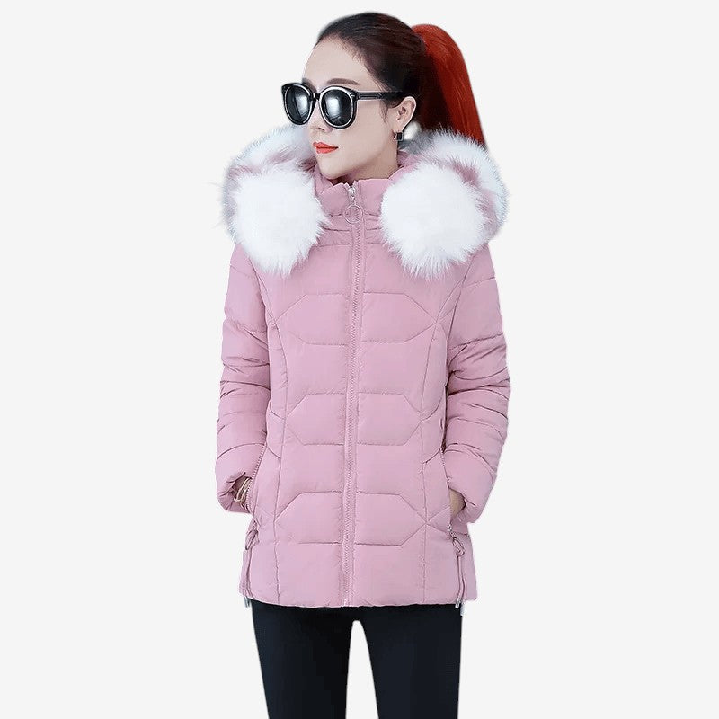 Doudoune Parka à Capuche avec Poches Réchauffante