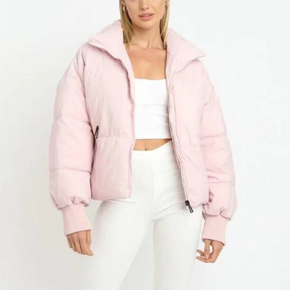 Veste Doudoune Femme Courte et Légère Fermeture Éclair