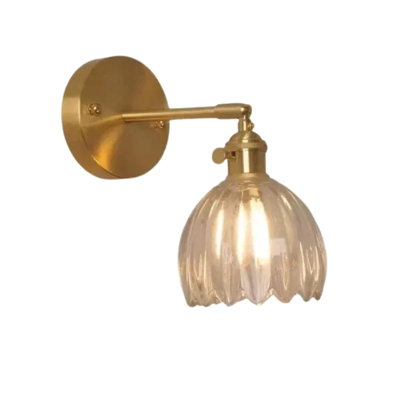 Lampe Murale Design en Verre avec Cadre Chromé Élégant