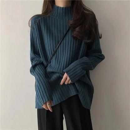 Pull Col Montant Femme Long Manches