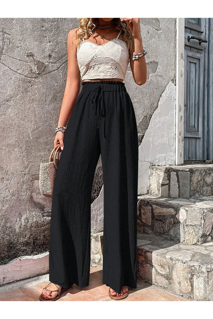 Pantalon Femme Élégant Jambes Larges