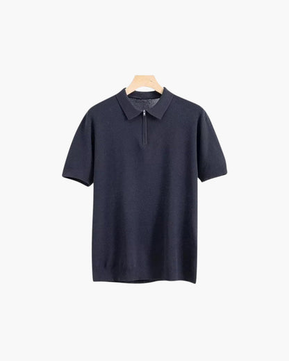 Chemise Polo Homme Manches Courtes ZIP Décontracté