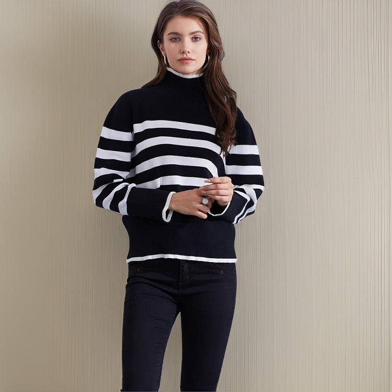 Pull Femme Col Roulé Chic et Décontracté
