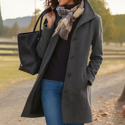 Manteau Femme Classique Hiver Boutons Devant