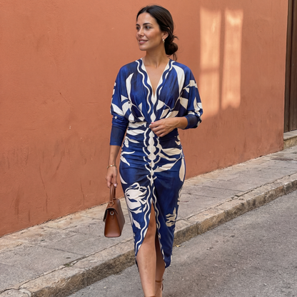 Robe Femme Fluide Coupe Croisée Décolleté en V