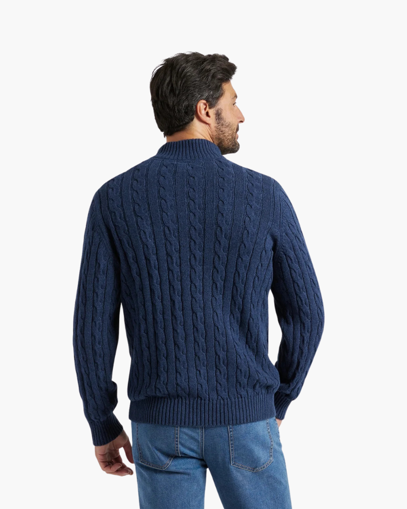 Pullover marin en molleton avec pantalon et loafer en cuir
