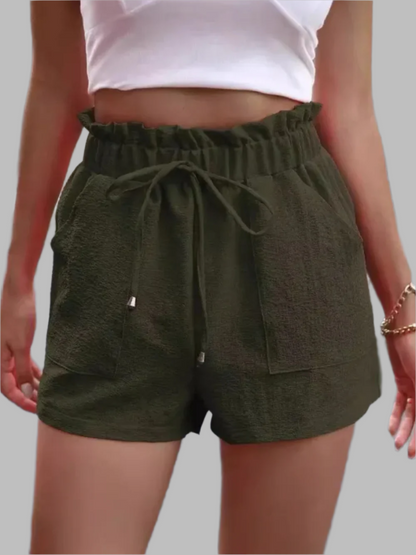 Short Femme Été Léger Confort avec Poches en Tissu Doux