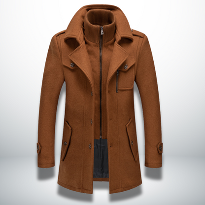 Manteau Homme Élégant avec Fermeture Boutons