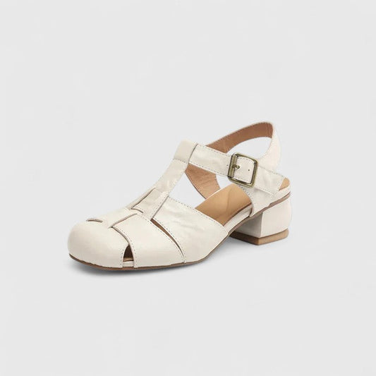 Sandales Femmes Vintage à Bout Ouvert et Talon Bloc - BerlinGlamour