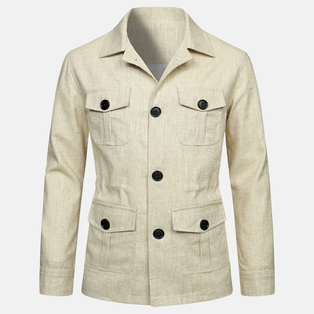 Veste Homme Élégante - Taille Slim avec Poches Zippées & Fermeture Éclair