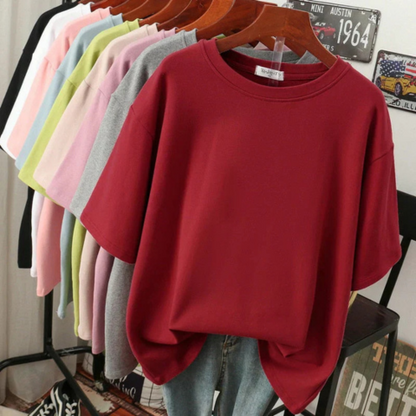 T-shirt femme oversize en coton doux et confortable