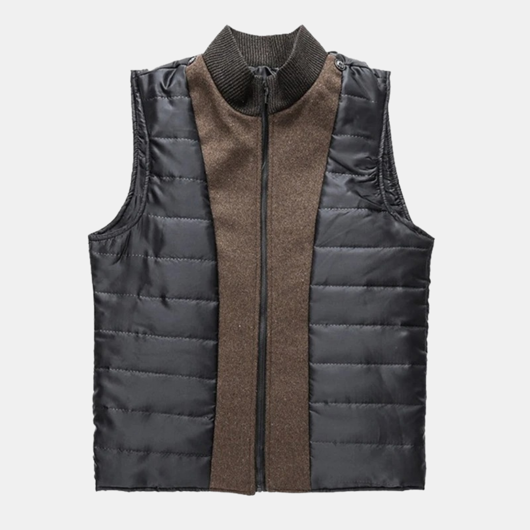 Manteau Hiver Homme en Laine Mélange – Court avec Col Montant