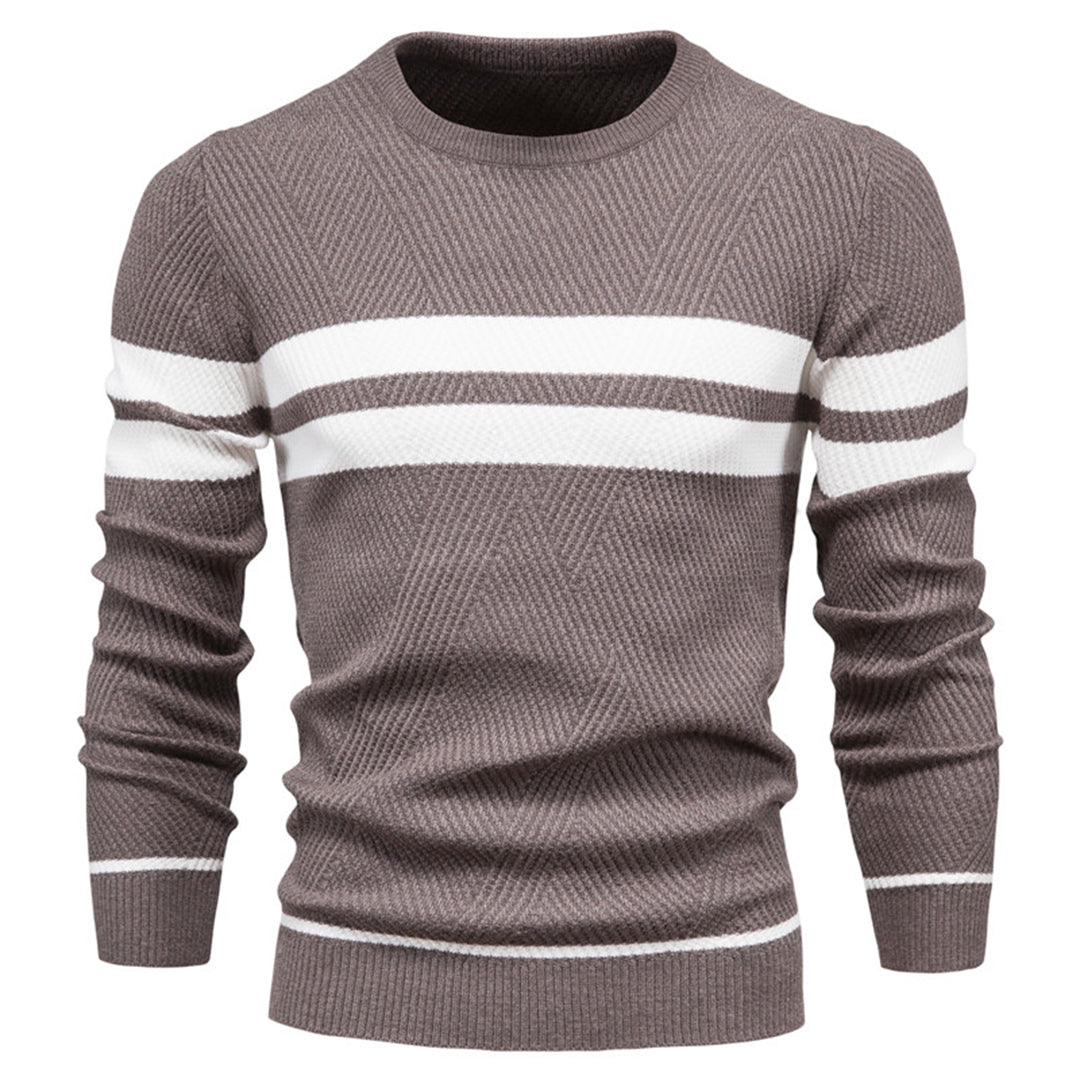 Pull Homme Col Rond Tricot Chaud et Confortable