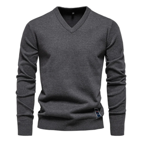 Pull Homme Col V en Laine Douce et Chaude