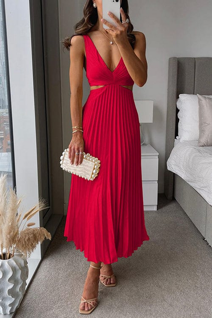 Robe Soie Plissée Élégante pour Femme