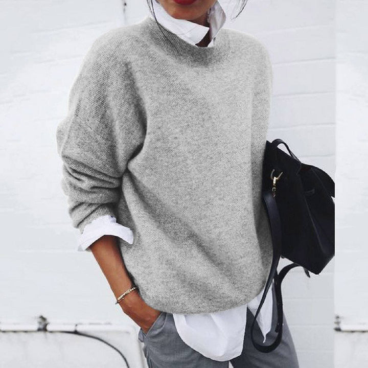 Pull Femme Classique à Manches Longues Pour Tous les Jours