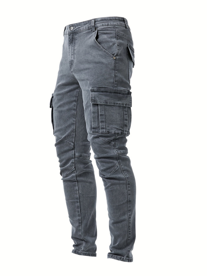 Pantalon Cargo Noir Matelassé - vue 5