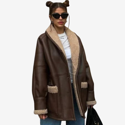 Manteau D'hiver Épais et Doux avec Capuchon et Poches