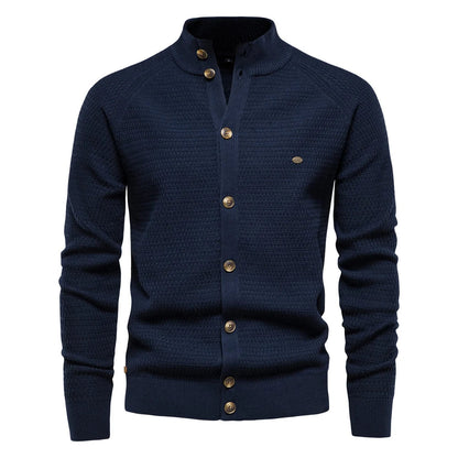 Pull à Boutons Classique en Col Rond pour Homme