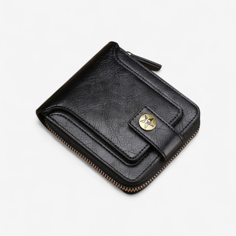 Portefeuille Cuir Classique à Fermeture Éclair pour Homme - PanierRoyale