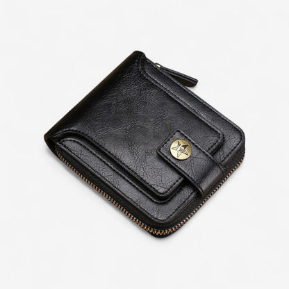 Portefeuille Cuir Classique à Fermeture Éclair pour Homme - PanierRoyale