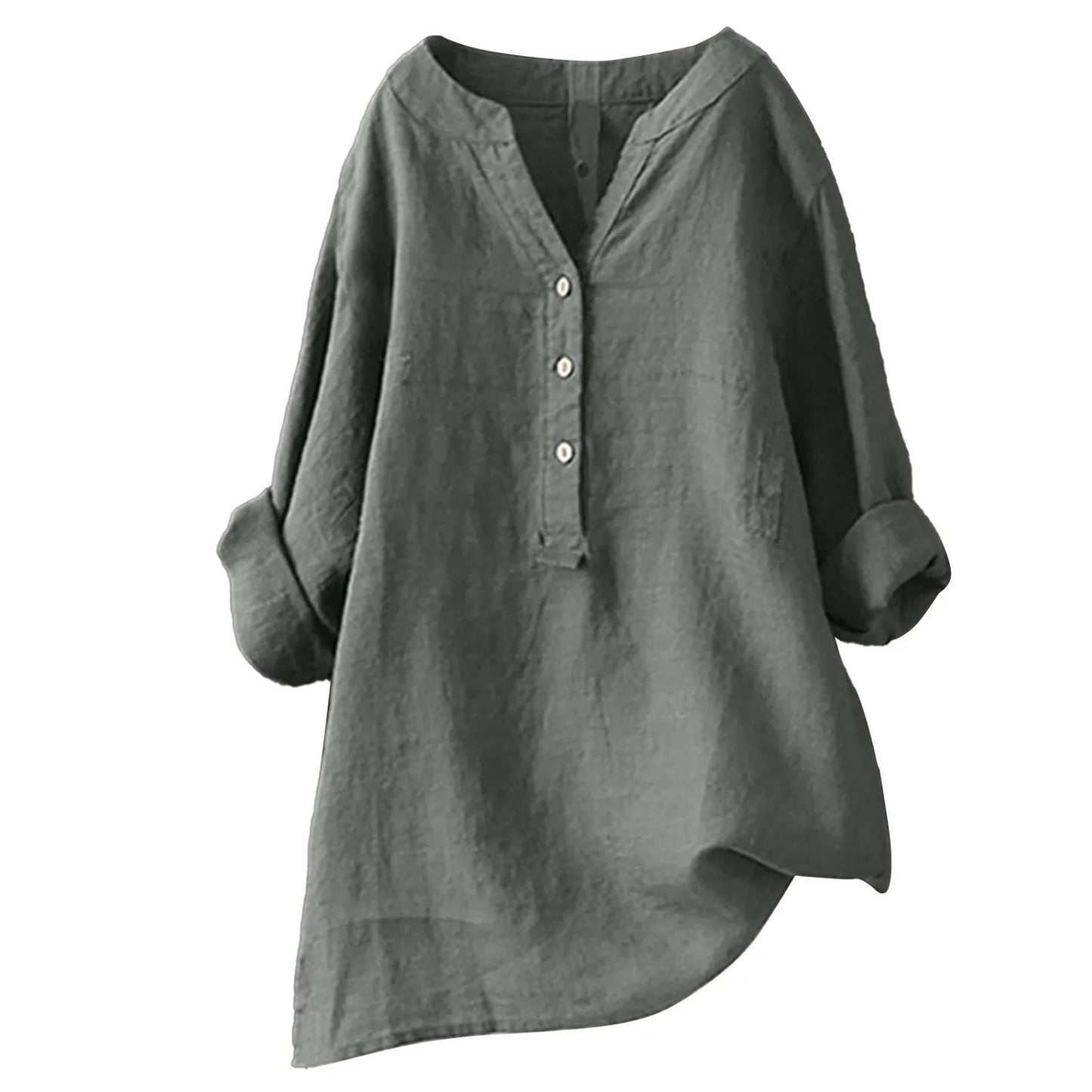 Blouse Femme Chic en Tissu Léger avec Col Rouge Élégant
