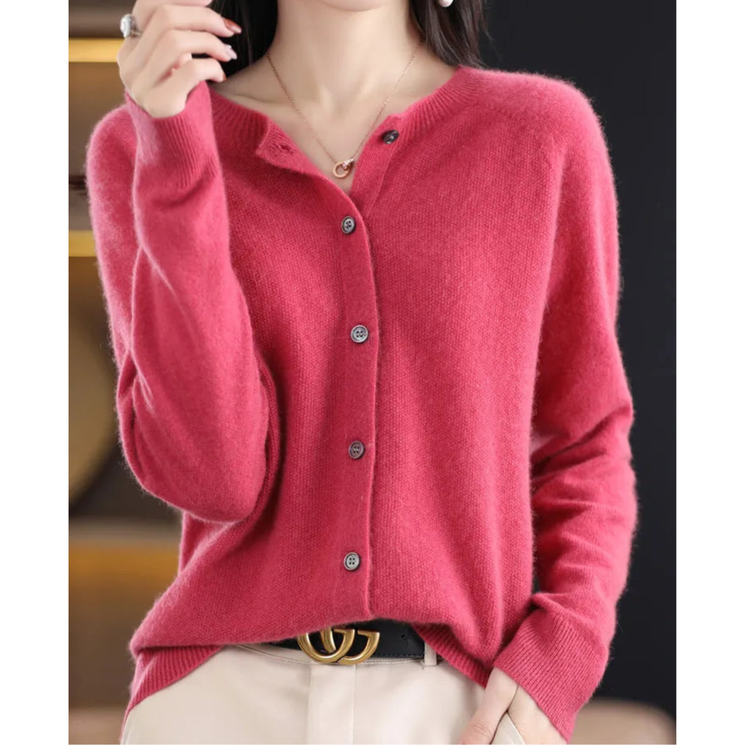 Gilet Femme en Laine Douce et Chaude pour Hiver - PanierRoyale