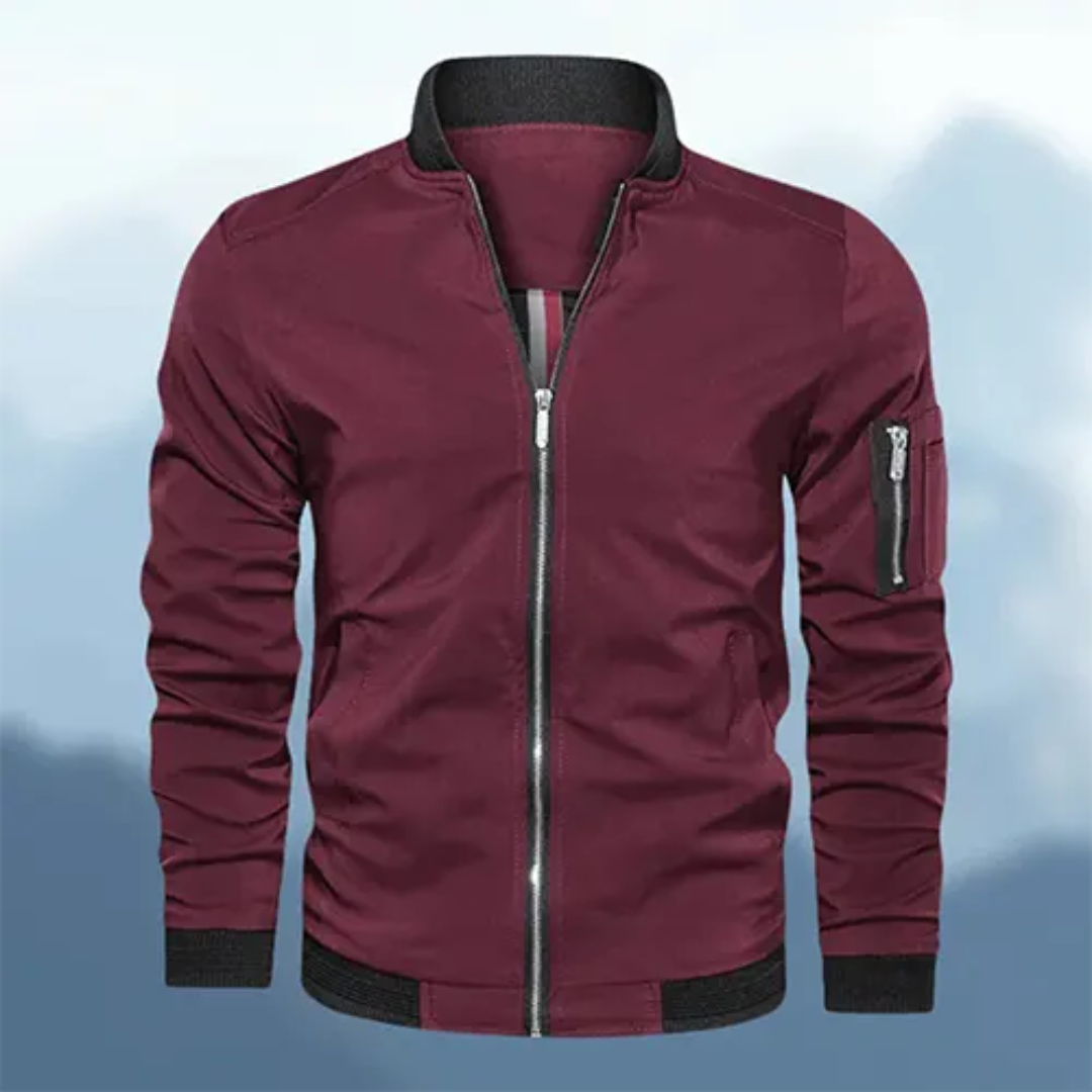 Veste Homme Imperméable Hiver avec Capuchon et Fermeture Éclair