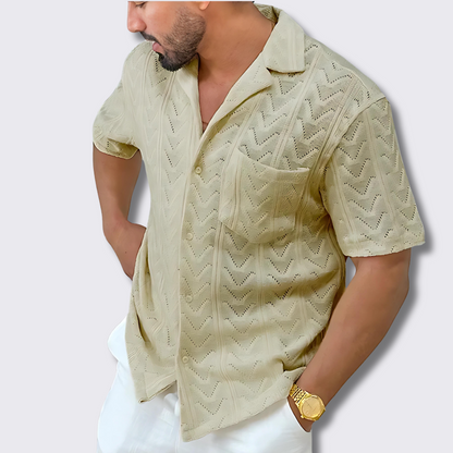 Chemise Homme Manche Courte Col Revers Élégante et Pratique