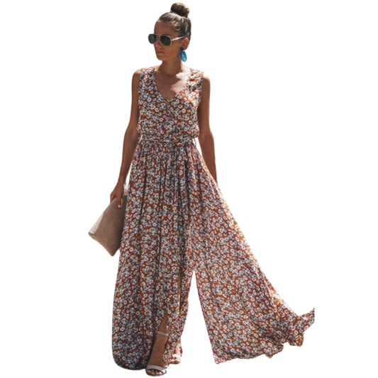 Robe Été Fleuri Dos Nu pour Femme - PanierRoyale
