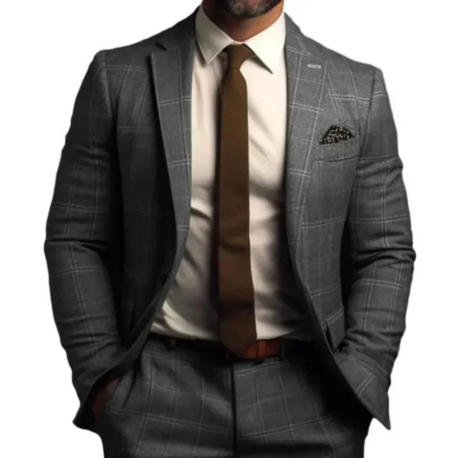 Costume Homme Carreaux Élégant et Raffiné
