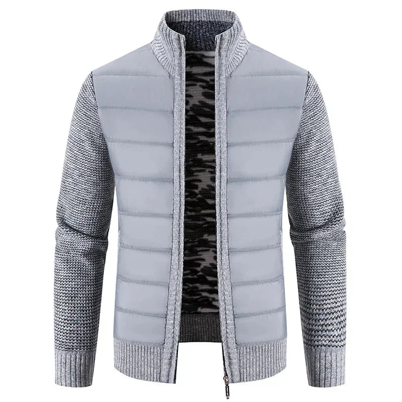 Veste en Maille Col Montant Éclair Zippée