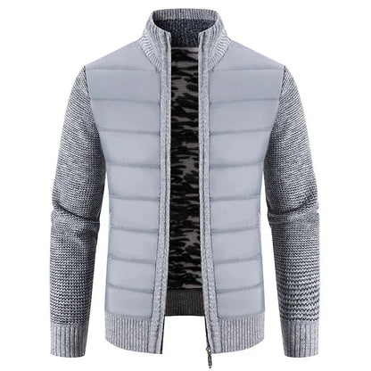 Veste en Maille Col Montant Éclair Zippée