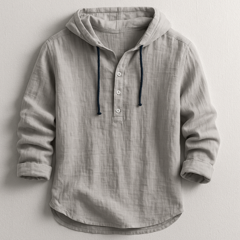 Chemise à capuche coton homme décontractée et légère